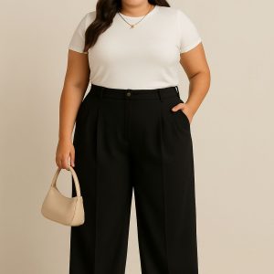 pantalón recto color negro