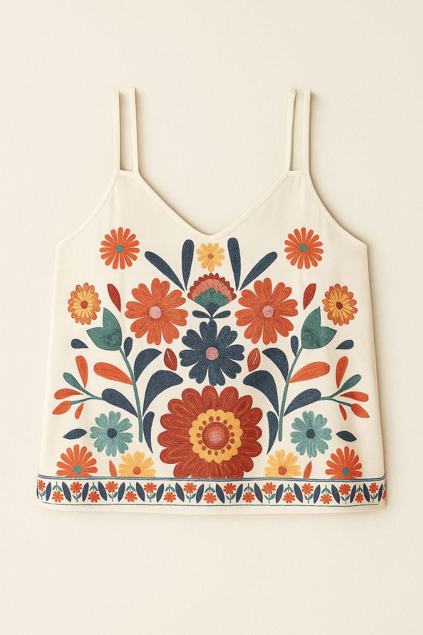 top de tirante con estampado floral top de tirante con estampado floral