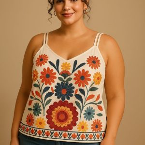 top de tirante con estampado floral